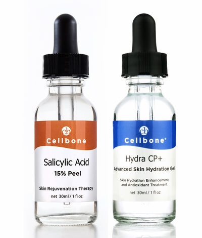 A bottle of Salicylic Acid 15% Peel and Hydra CP+ 30ml
